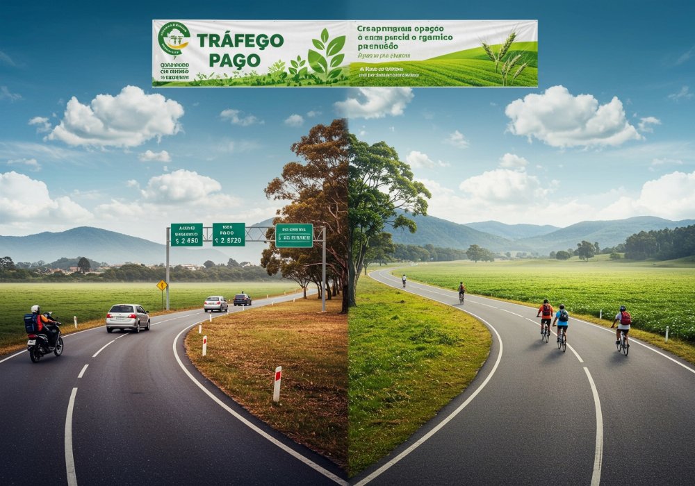 qual a diferença entre trafego pago e organico